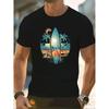 New Summer Men's Fashion T-shirt Personality Seaside Printed Men's T-shirt Top