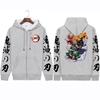 Аниме Клинок, рассекающий демонов Камадо Тандзиро И Хашибира Иноске Принт Мужские Женские Лоскутные Худи Свободный Пуловер Харадзюку Толстовка