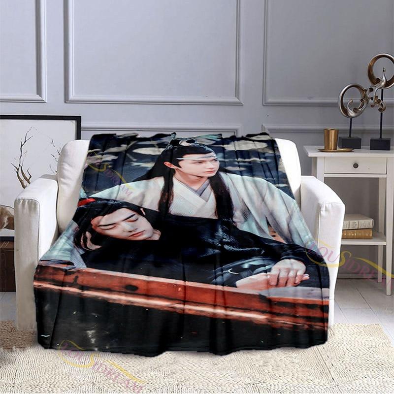 The Untamed Xiao Zhan Wang Yi Bo серия узорные фланелевые одеяла простыня для дивана покрывало Siesta покрывала для отдыха одеяло