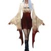 Women Fashion Gothic Punk Bat-Sleeve 3D Cute Halloween Print Irregular Party Dress