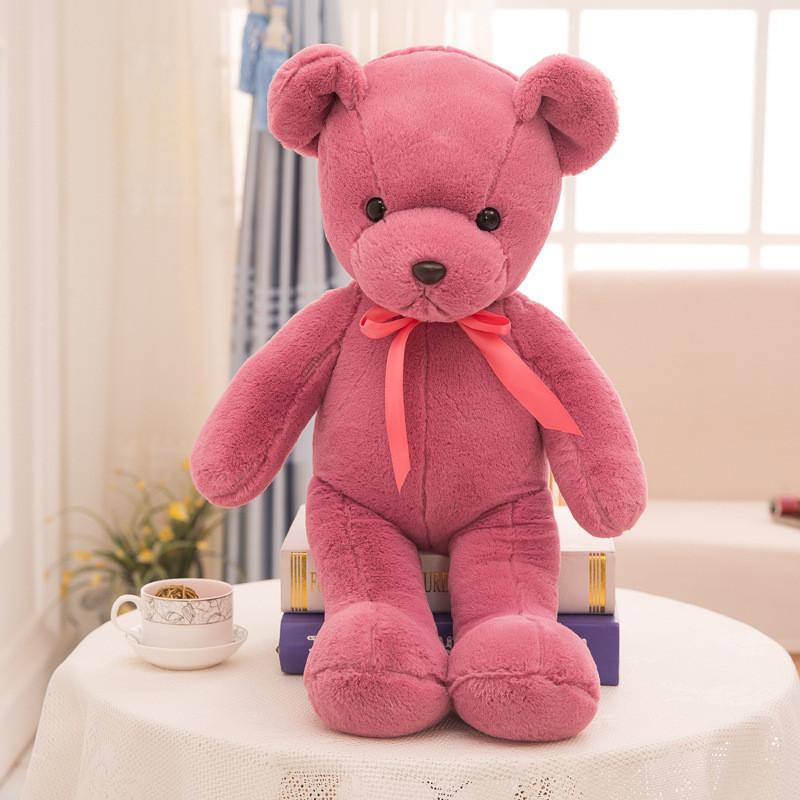 35cm Bear Teddy With Colored Bow Tie Plush Toy Stuffed Animal Doll Kids Gifts