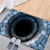 3D стереоскопический напольный коврик из кристаллического бархата для прихожей - грязеотталкивающий и простой в уходе.