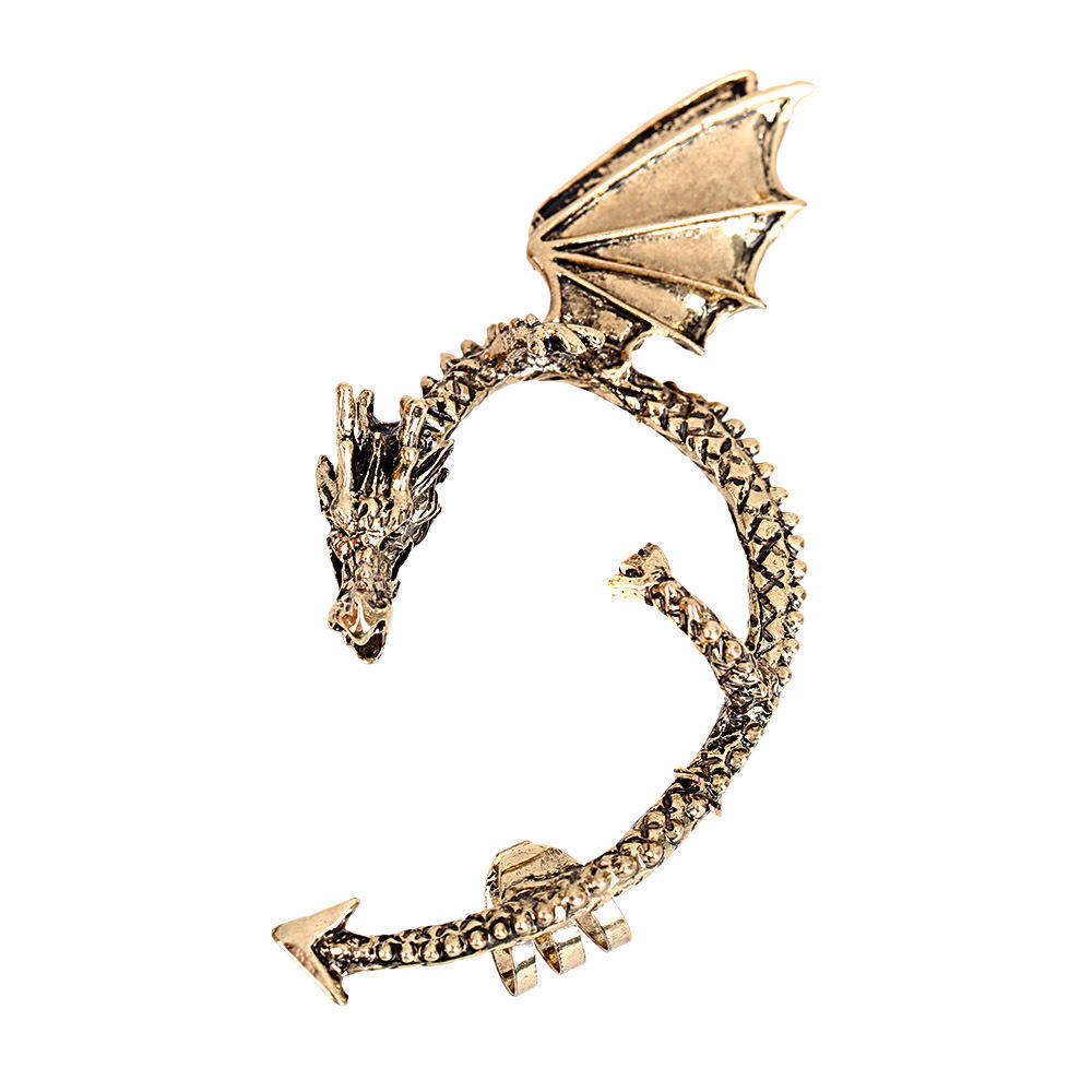 Creative Personality Gothic Punk Flying Dragon Ear Clips Earrings Without Piercing