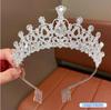 Невеста свадебная тиара корона аксессуары для волос женская фотостудия сплав горный хрусталь корона тиара аксессуары