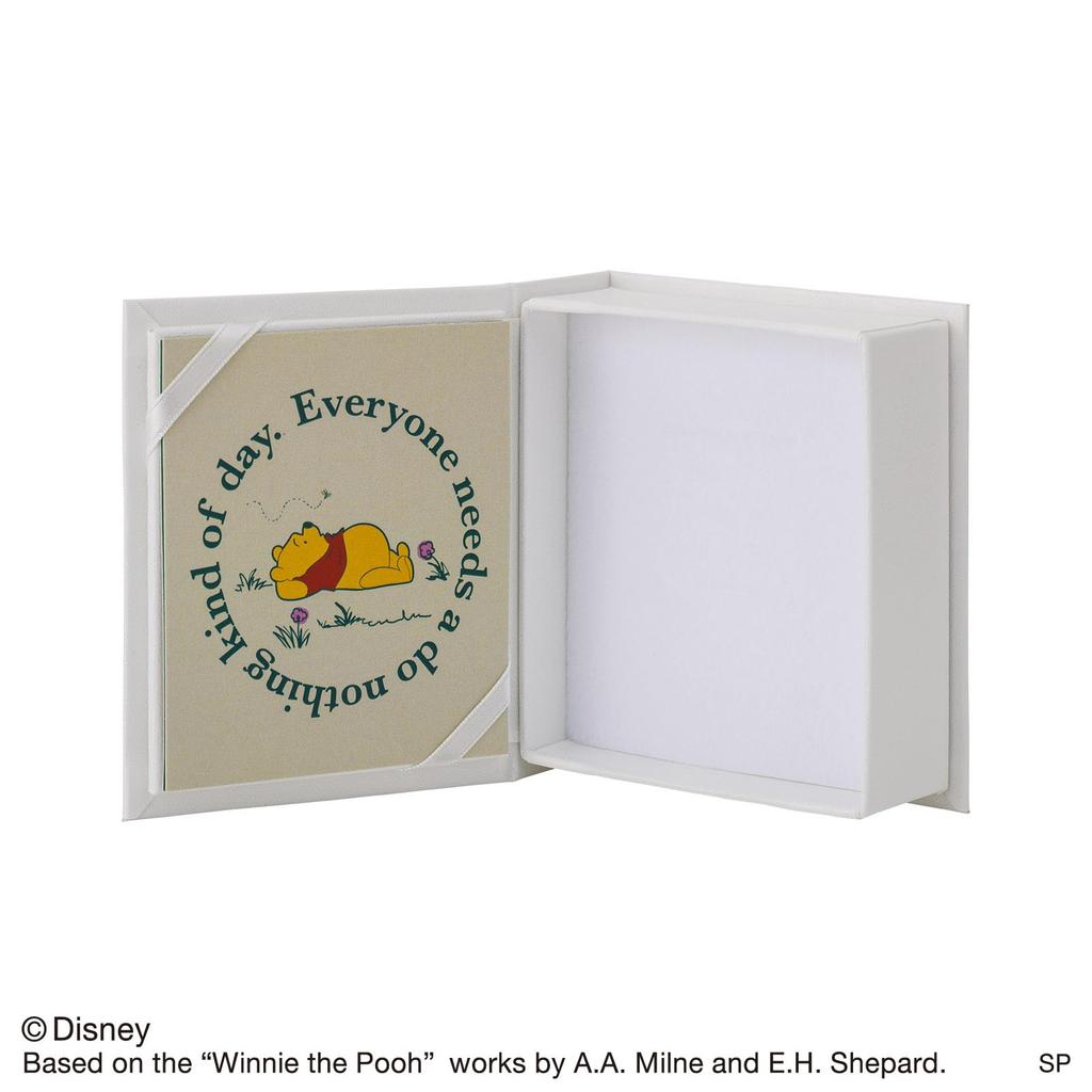 Белый Клевер Винни-Пух Танцующий Камень Стерлинговое Серебро Кубический Розовый Ожерелье, Дисней, Серебро, Цирконий, Сердце, Золото, DISS011PG, Женское