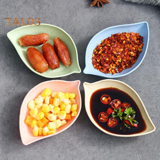 10 шт., блюдо для соуса, пищевая контактная форма, экологически чистая модная портативная форма листа, блюдо для соуса, посуда, инструмент для ресторана