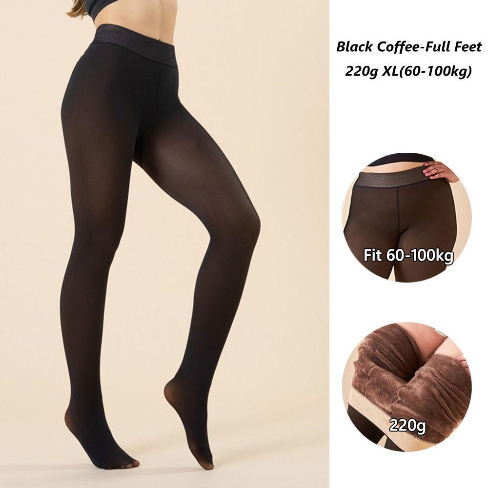 Толстые поддельные полупрозрачные леггинсы с высокой талией термочулки зимние теплые колготки для женщин