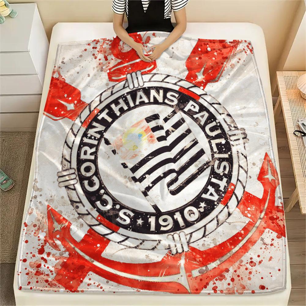 Фланелевое одеяло с принтом Corinthians Paulista, Высококачественное, Удобное для всех сезонов, Декор для дома, Тепло и уют