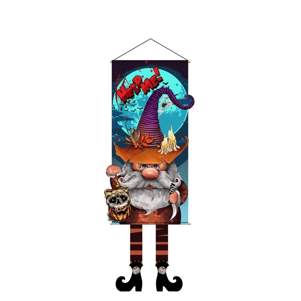 Длинноногий Хэллоуин крыльцо дверь баннер Trick or Treat гном тыква подвеска Хэллоуин
