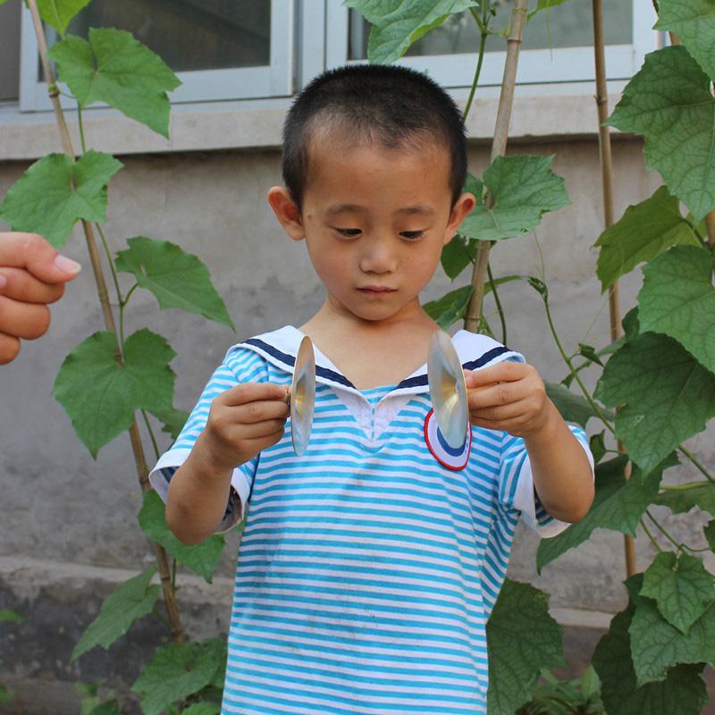 2шт ручные тарелки медные отличное качество звука легко держать раннее образование для детей