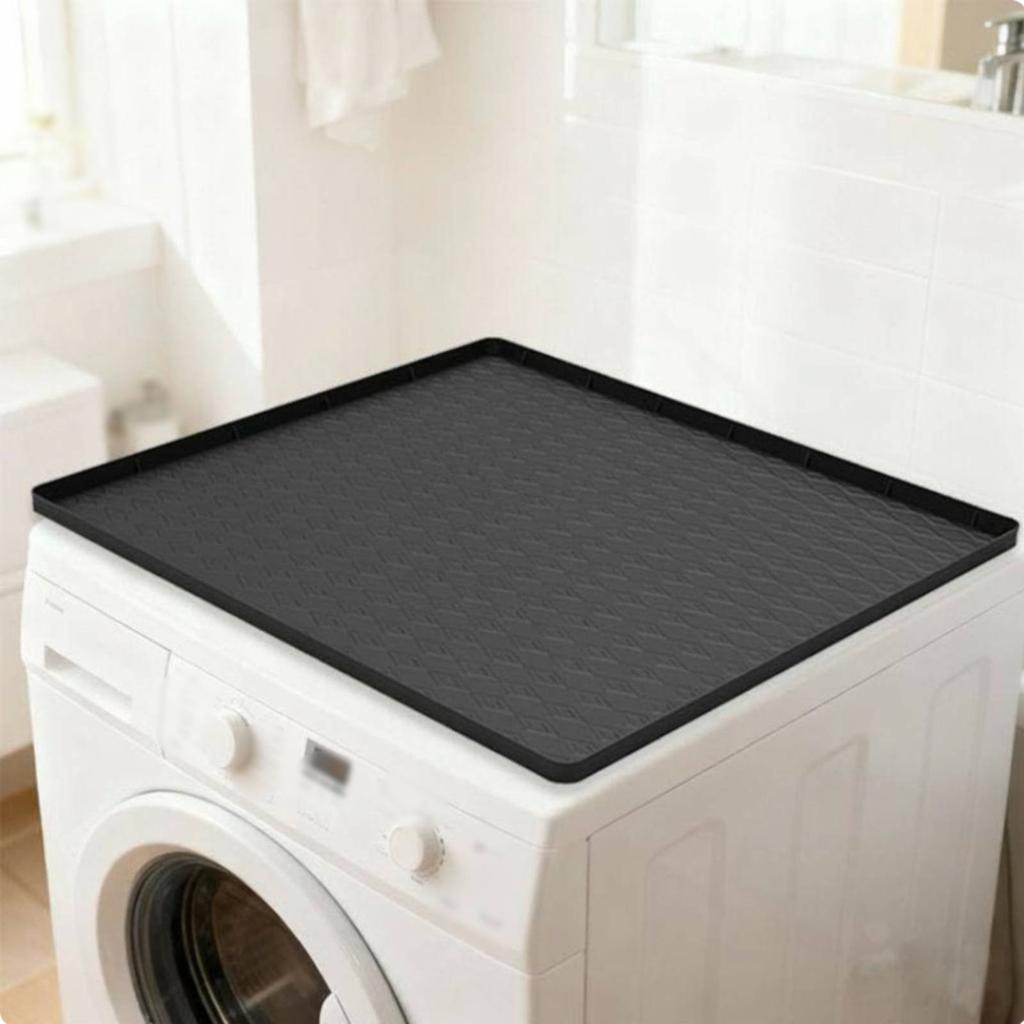 Washing Machine Top Cover Scuff Resistant Washing Machine Protector Mat Washer Top Cover Long-Lasting Silicone Dryer Topper