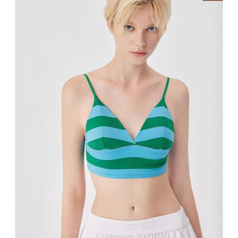 Fashion Export Fashion Sexy Stripes Sports Bra