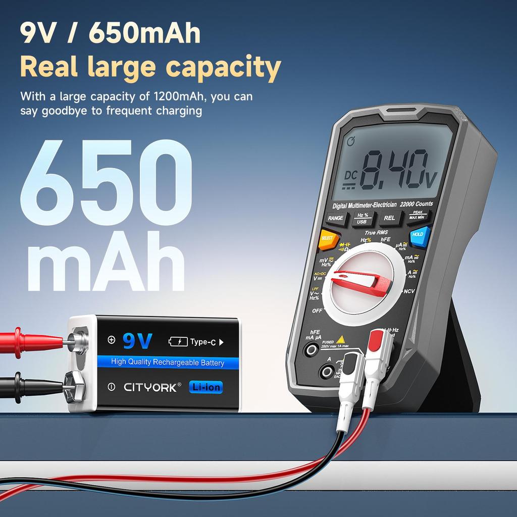 9 В USB перезаряжаемая батарея 9 В 1200 мАч 6F22 литий-ионная батарея USB-аккумуляторы для мультиметра металлоискателя электрогитары