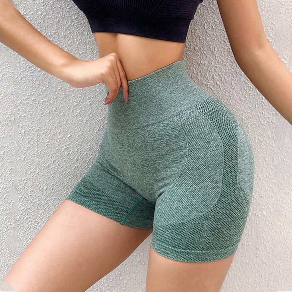 Модная женская женская короткая подтяжка бедер с тонкой талией персикового цвета, спортивная обтягивающая эластичная одежда для фитнеса и йоги