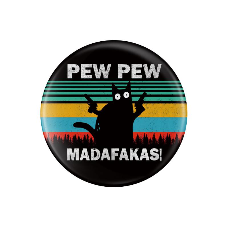 Эмалевая булавка Pew Pew Madafakas с изображением мультяшного кота, утки, лошади, брошь, аксессуары, значок на лацкан рюкзака, украшения в виде животных, подарки для друзей
