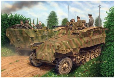 Dragon WWII Немецкая бронированная инженерная машина 2 в 1 Набор Пластиковая модель DR7605 1/72 Sd.Kfz.251/7 Ausf.D