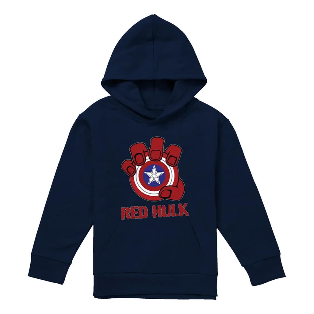Captain America Childrens/Kids Red Hulk Shield Pull Over Hoodie