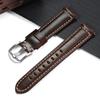 Винтажный коричневый ремешок из телячьей кожи, ретро, с масляной восковой пропиткой, ремешок для часов из натуральной кожи для Seiko, для Rolex, деловые ремешки 20 мм 22 мм 24 мм, браслет