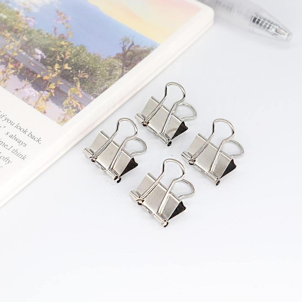 gold Mini Folder Clip 15mm Small Paperclip Office Bill Holder Universal for Home School and Office 100PCS