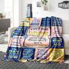 Vintage Centennial Celebration Blanket Personalized Name Soft Warm And Versatile For Sofa Bed Office And Travel Machine Washable Comfortable In All