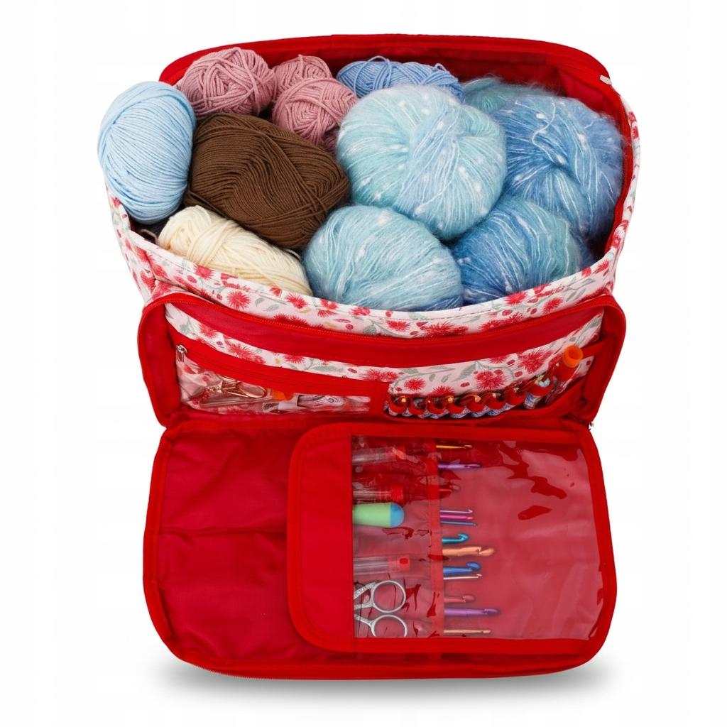 Large, Roomy Yarn Organizer Bag For Crocheting Accessories