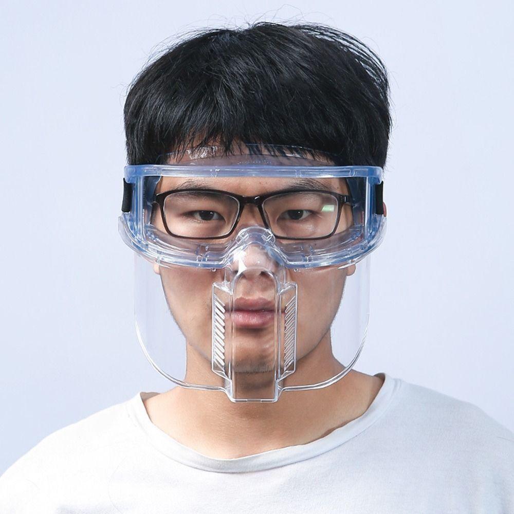 Ergonomic Kitchen Face Mask Transparent Full Face Mask Thickened Dust Mask Work Polish