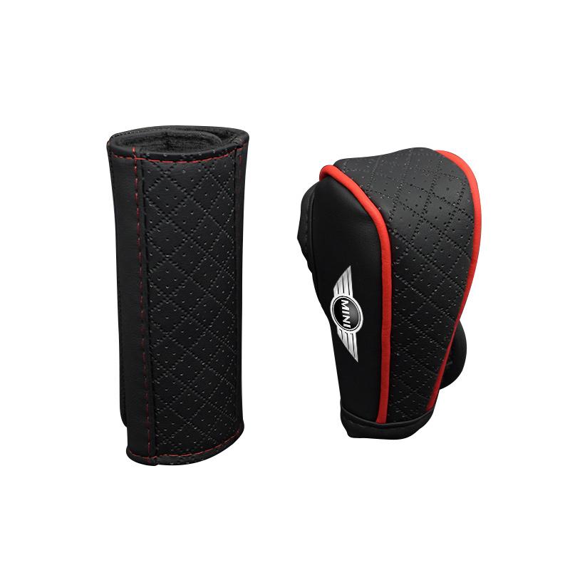 Leather Car Shift Handle Protective Cover Non-slip Hand brake Cover For BMW Mini Cooper R50 R53 R55 R56 R60 R61 F54 F55 F56 F60 uylez55