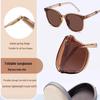 Женские портативные складные поляризационные солнцезащитные очки - Модные анти-УФ для вождения и путешествий