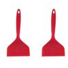 Heat-resistant Silicone Spatula, Spatula, Cooking Tool, Turner, for Frying Omelets and Omelet Pans, Set of 2, Red