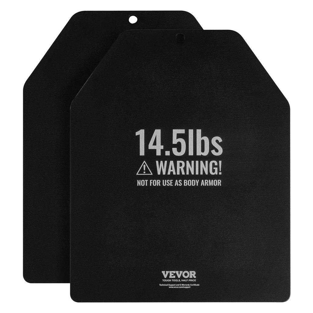 VEVOR Weight Vest Plates, 6.6 KG Pairs, Premium Steel Weighted plates, Contoured Ergonomic Fit – WODs, Additional Weight for Weight Vests