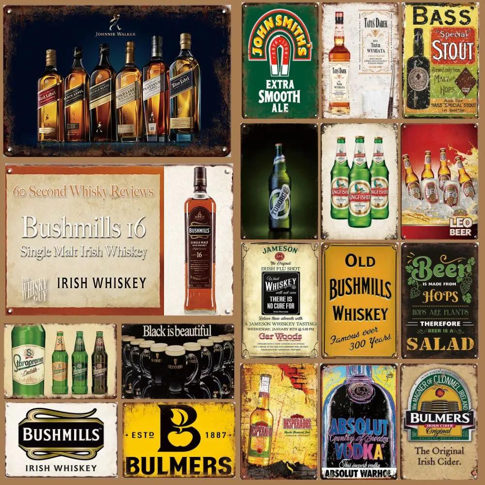 Whisky Metal Sign Vintage Tin Sign Beer Plaque Metal Wall Decor Clubs Home Decor Poster Plates Man Cave Shabby Chic