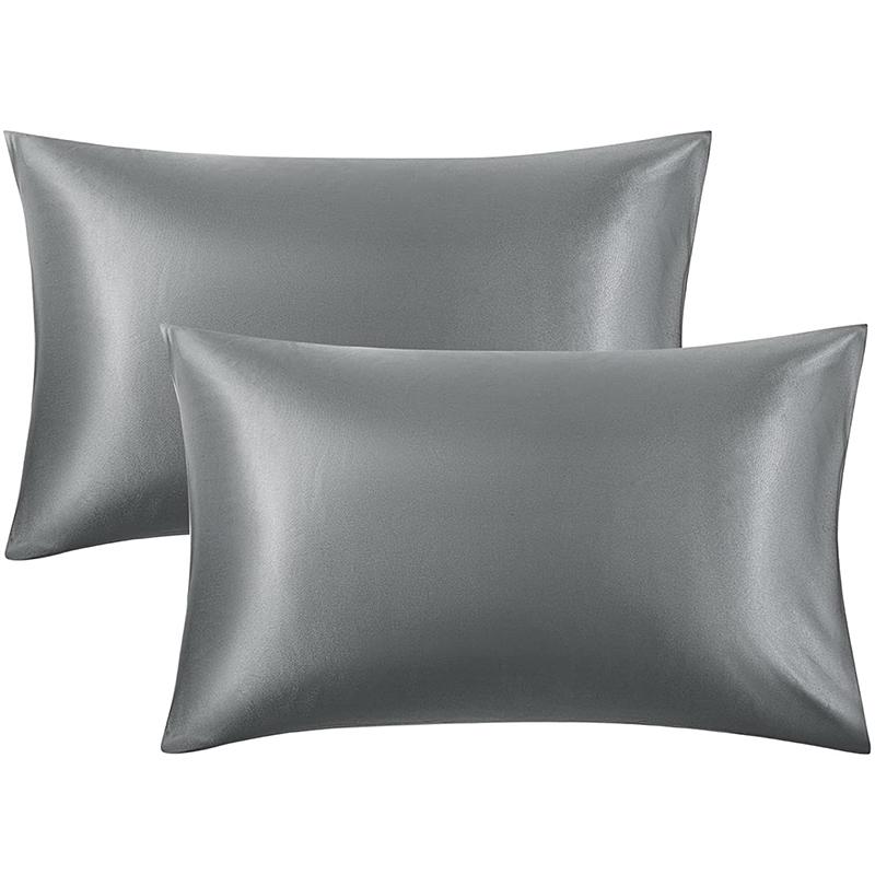 Набор из 2 атласных наволочек — воздушные шелковые наволочки для волос и кожи, 2 комплекта атласных наволочек с застежкой-конвертом