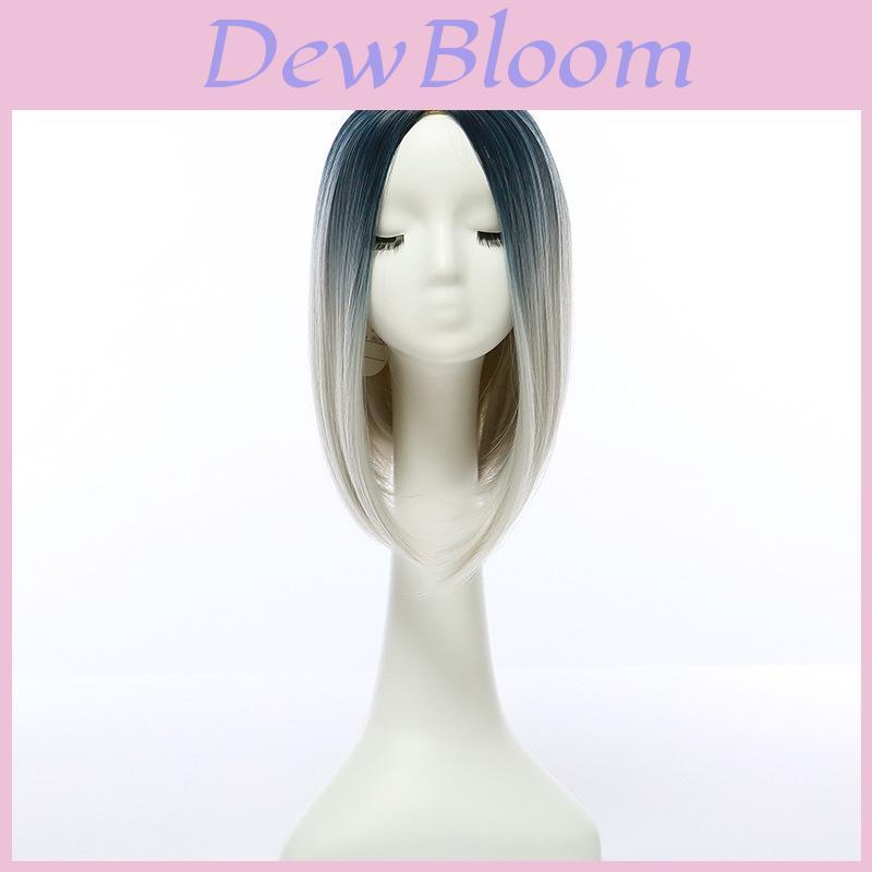 Short Hair Bob Wig With Gradient Color For Women And Natural Look