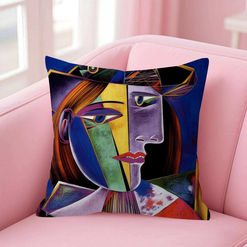Abstract Picasso Art Classic Cushion Cover Car Throw Pillow Case For Sofa Car Christmas Gift