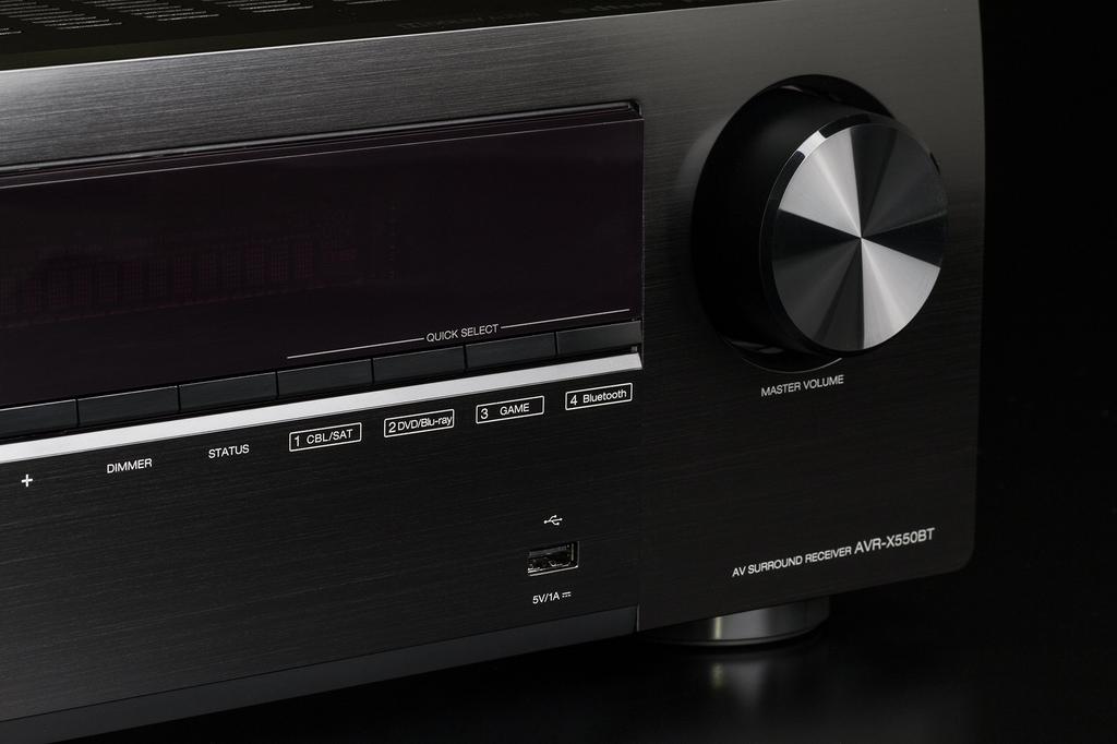 AV-ресивер Denon начального класса совместимый с Dolby Audio, черный AVR-X550BT 5.2ch TrueHD/DTSHD/Master AVR-X550BT-K