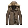 Winter New Mid-length Men's Cotton Coat Plus Velvet Warm Slim Coat Men's Casual Cotton Coat