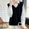 Женский кашемировый жилет Qinghe Cashmere 30% кашемир 70% шерсть осенне-зимний кашемировый жилет мягкий и теплый