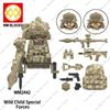 Горячие военные строительные блоки Солдаты спецназа Призраки Фигурки Разбойники Аксессуары Оружие Пистолет Мини-куклы Кирпичики Игрушки