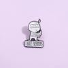 Одежда Воротник рубашки Рюкзак Декоративная булавка Ювелирные изделия Я ненавижу всех Эмалевые булавки Смешные презрительные юмористические сатирические броши