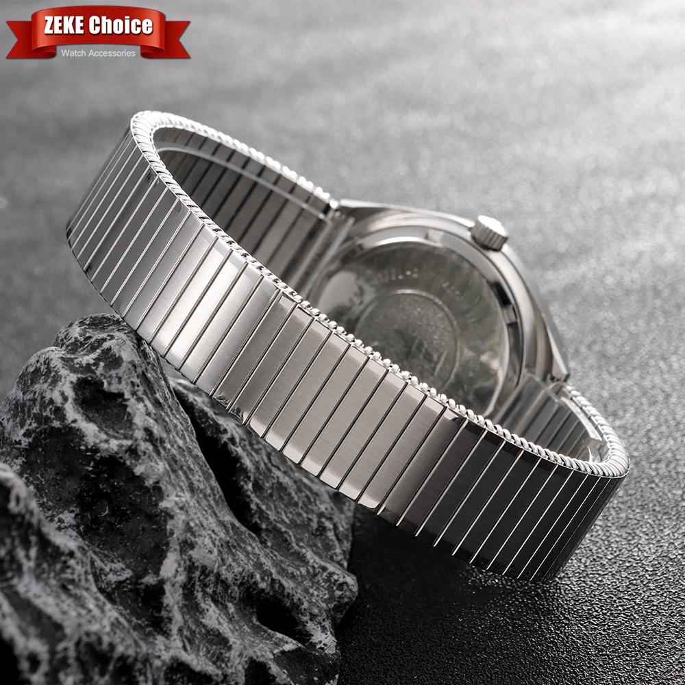 16mm-22mm Stainless Steel Elastic Stretch Strap Universal Replacement Watch Band Accessories Bracelet Gold Metal Expansion Strap