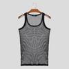 INCERUN Мужские сетчатые майки без рукавов, прозрачные майки