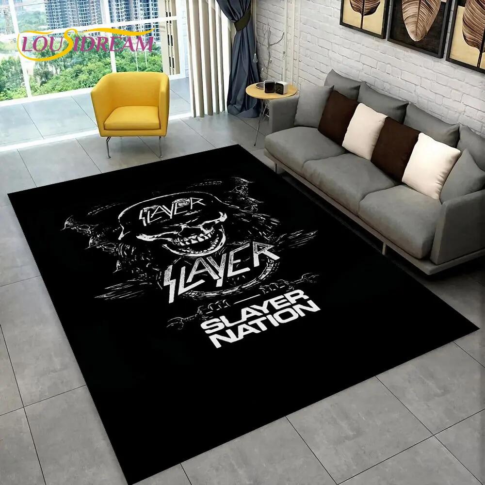 Slayer Heavy Metal Band Музыкальный коврик, коврик для дома, гостиной, спальни, дивана, коврик для двери, детский игровой нескользящий напольный коврик
