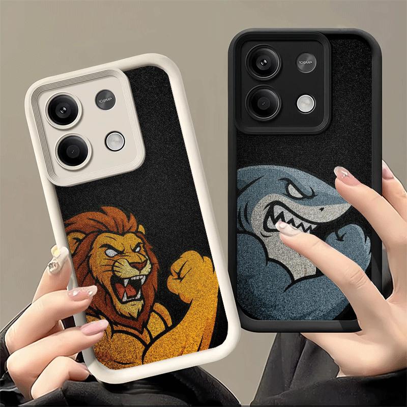 Чехол для телефона 'Мощное животное' для Xiaomi Poco X7 X6 X5 Pro X4 Gt X3 F7 Ultra M8 M7 Redmi 15C 15 14C 13 13C 12 12C 10 10C