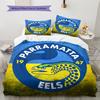 Parramatta Eels Pattern Bedding Home Decoration Birthday & Festival Gift (1 * duvet cover + 2 * pillowcase, without core)