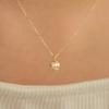 LUNNE 14k Personal Coin Initial Necklace (14k Gold) #LFN12