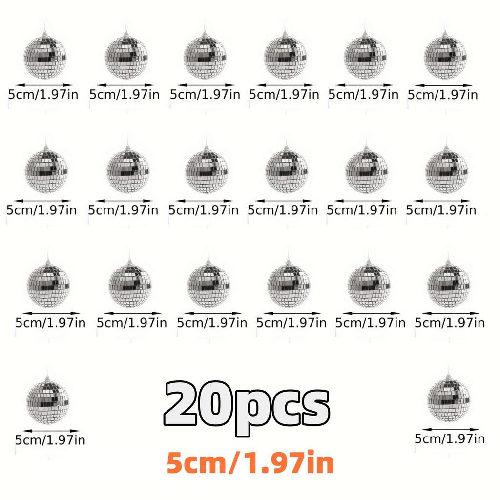 30 шт. Мини-диско-шары, украшения, светоотражающие стеклянные серебряные безделушки для вечеринки на дискотеке Марди Гра, сверкающий подарок на рождественскую елку