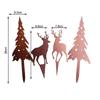 Набор уличных рождественских украшений Rust Art с елками и оленями 4 штуки