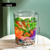 Прозрачный аквариум с защитой от падения: Круглый/квадратный дизайн для дома и офиса, подходит для черепах и средних рыб.