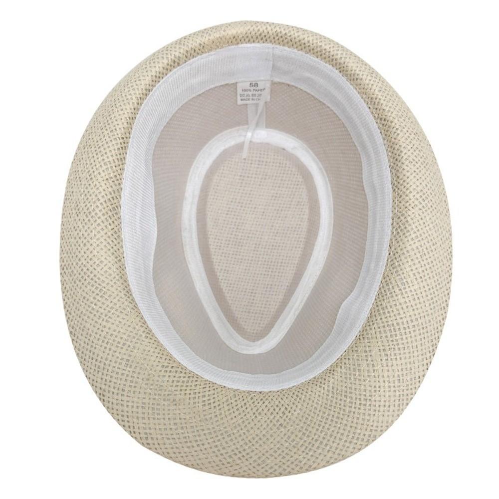 Плетеная полосатая пляжная шляпа Широкополая панама Модная шляпа от солнца Мужчины Женщины