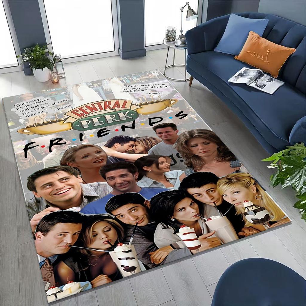 Классический коврик с логотипом Friends Central Perk для спальни, гостиной, дивана, домашний придверный коврик, декор, большой детский игровой нескользящий коврик для пола